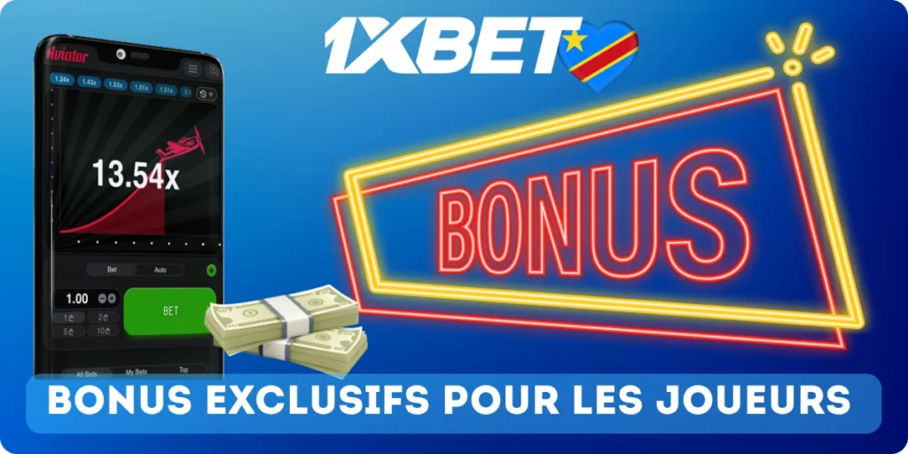 Bonus exclusifs pour les joueurs Aviator 1xBet