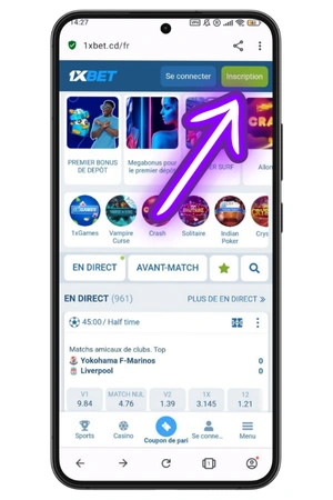 site officiel 1xbet pour code promo