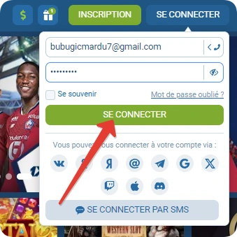 instructions pour entrer sur 1xbet congo